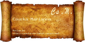 Csurka Marianna névjegykártya