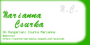 marianna csurka business card